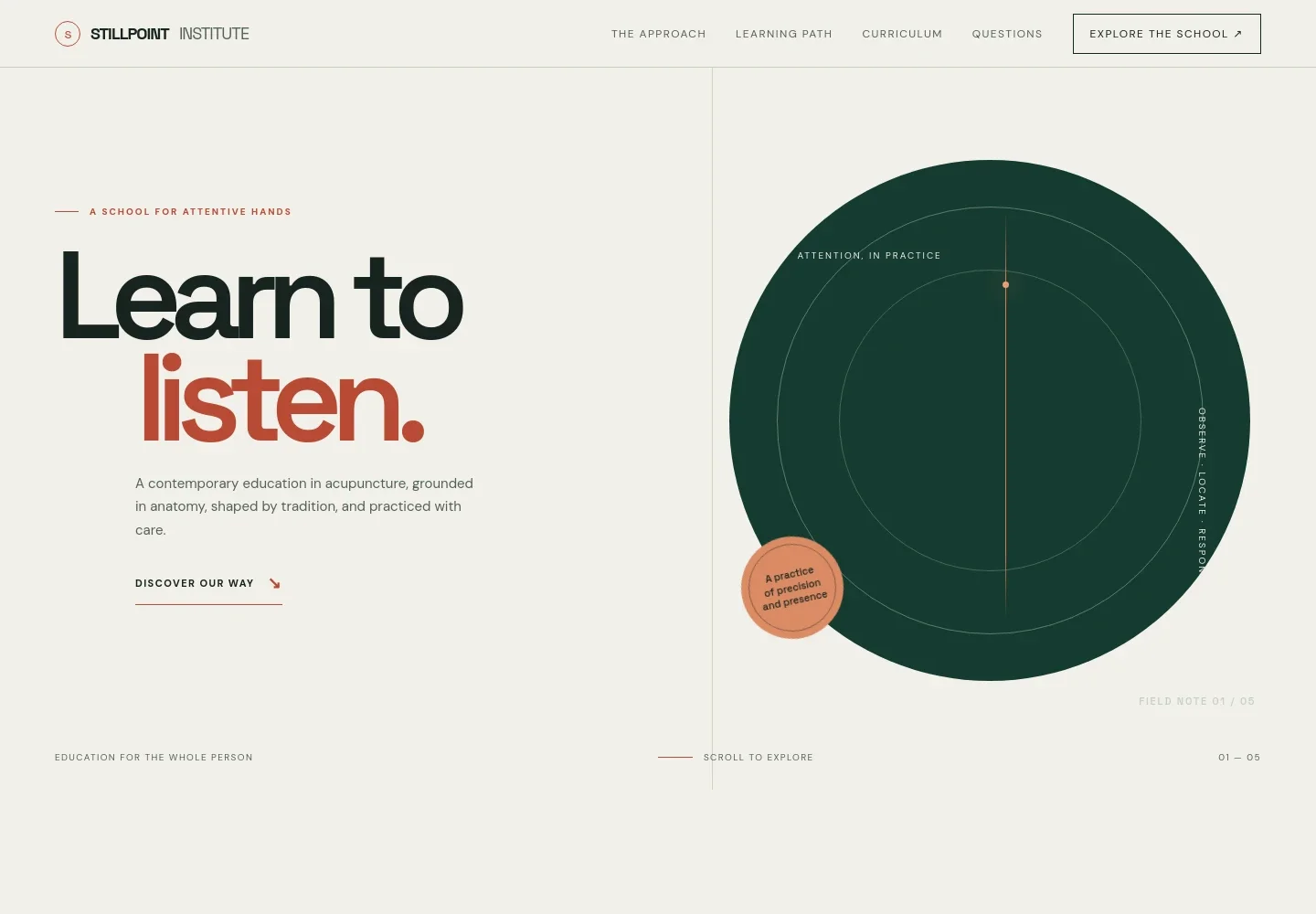 Acupuncture School Website Template