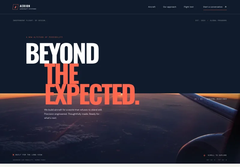 Aircraft Manufacturer Website Template