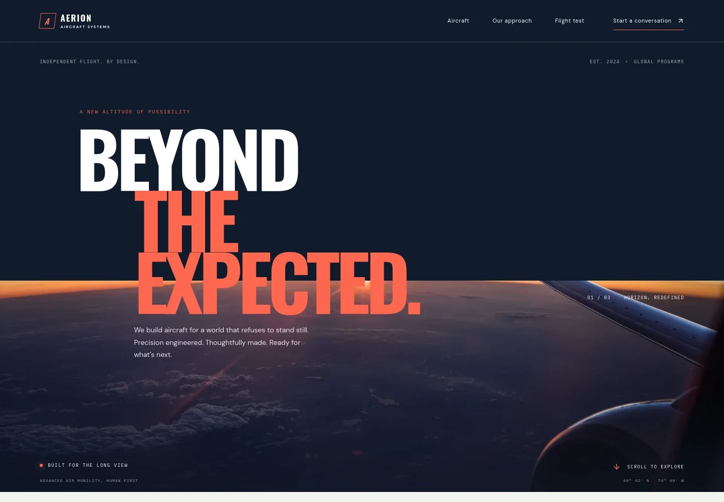 Aircraft Manufacturer Website Template