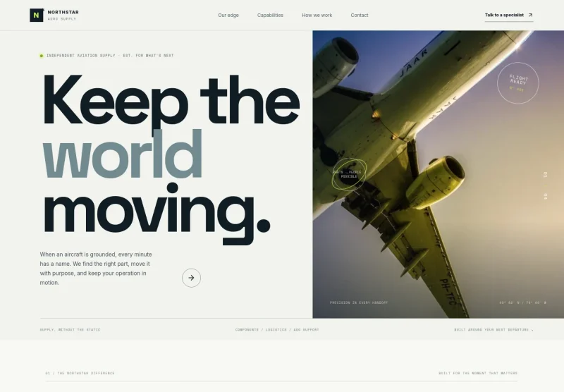 Aircraft Supply Store Website Template