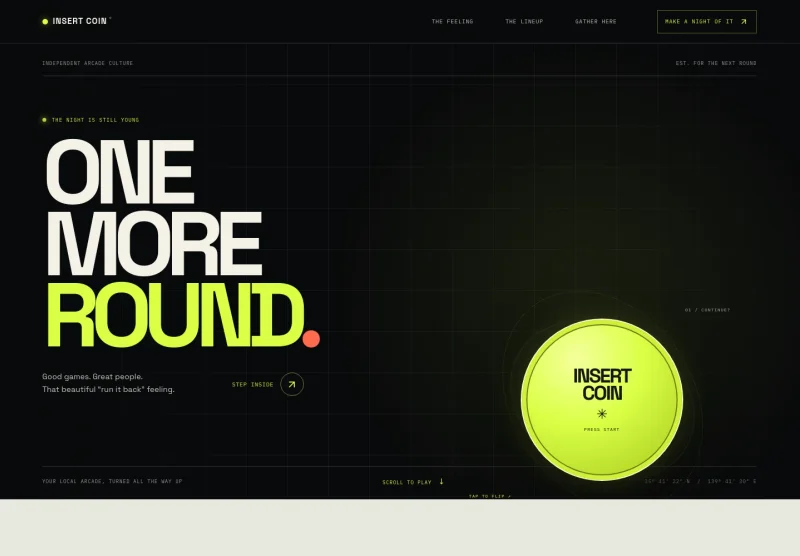 Arcade Game Website Template