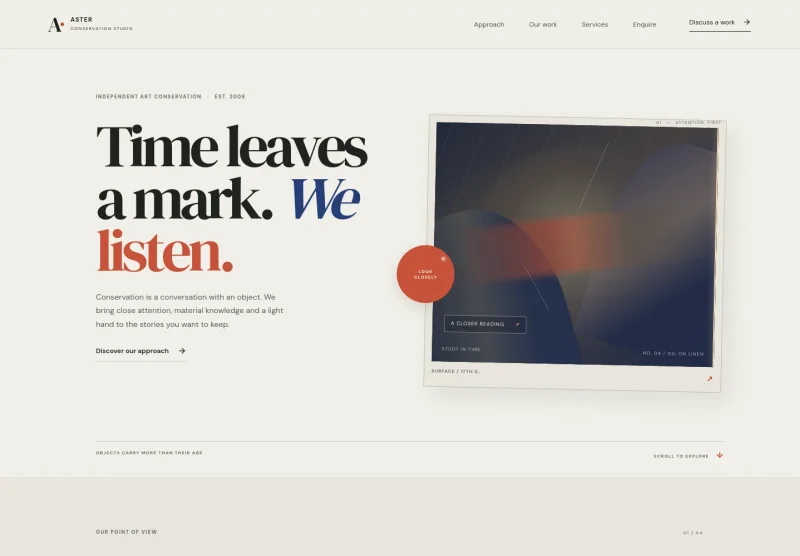 Art Restoration Service Website Template