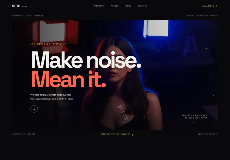 Artist Management Website Template