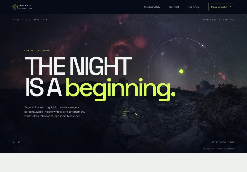 Astronomy Website Template