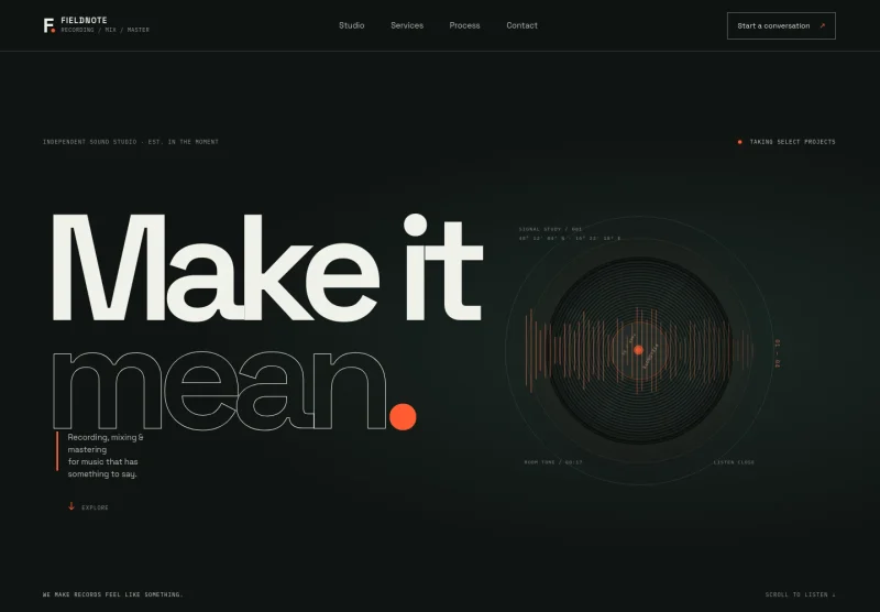 Audio Engineer Website Template