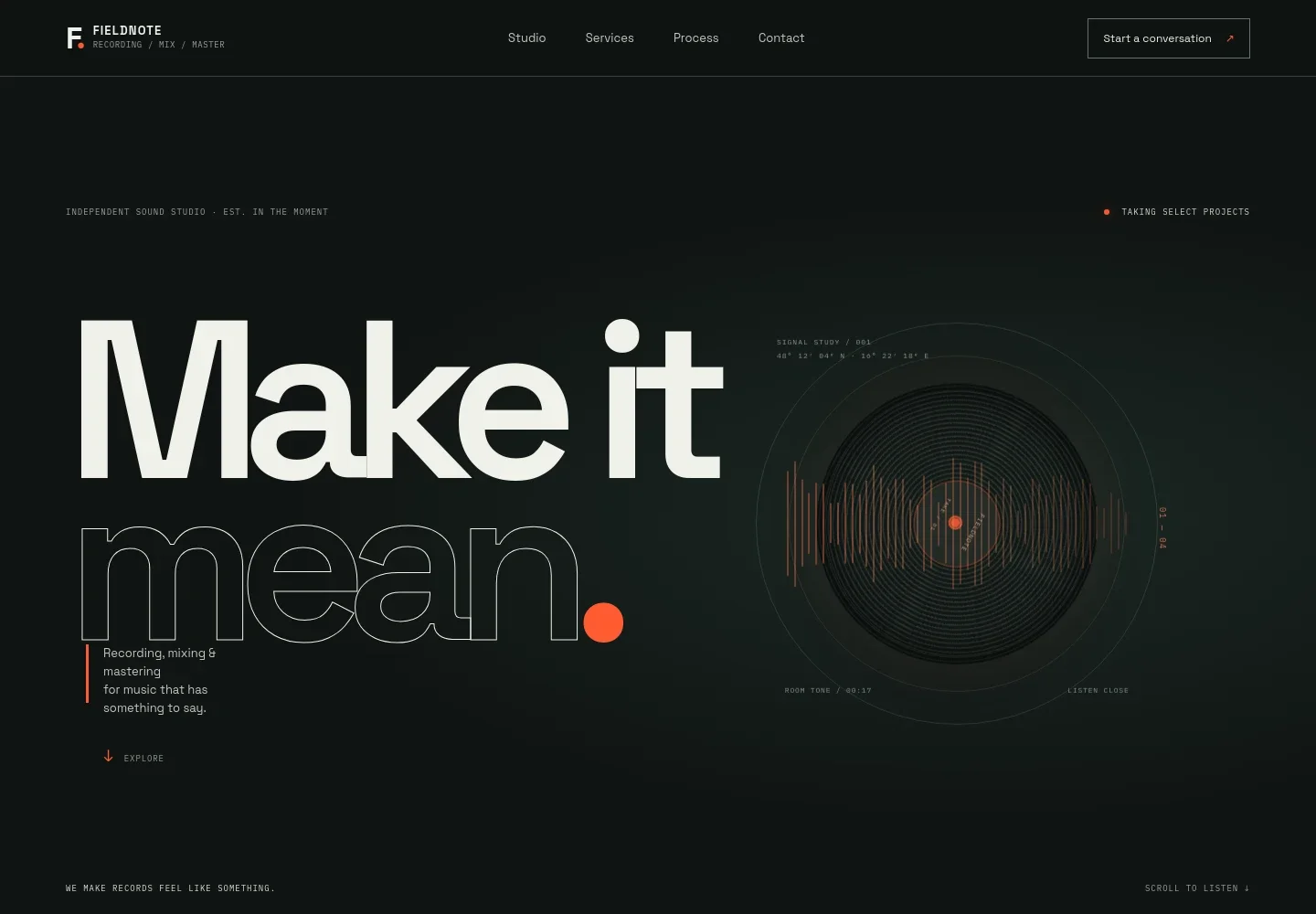 Audio Engineer Website Template