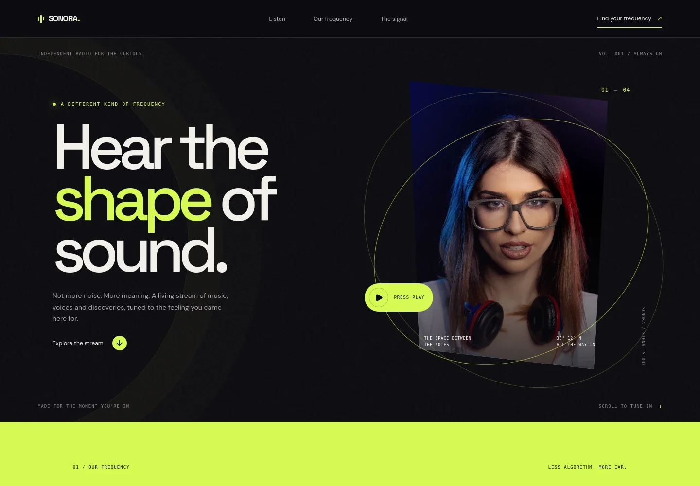 Audio Streaming Website Template