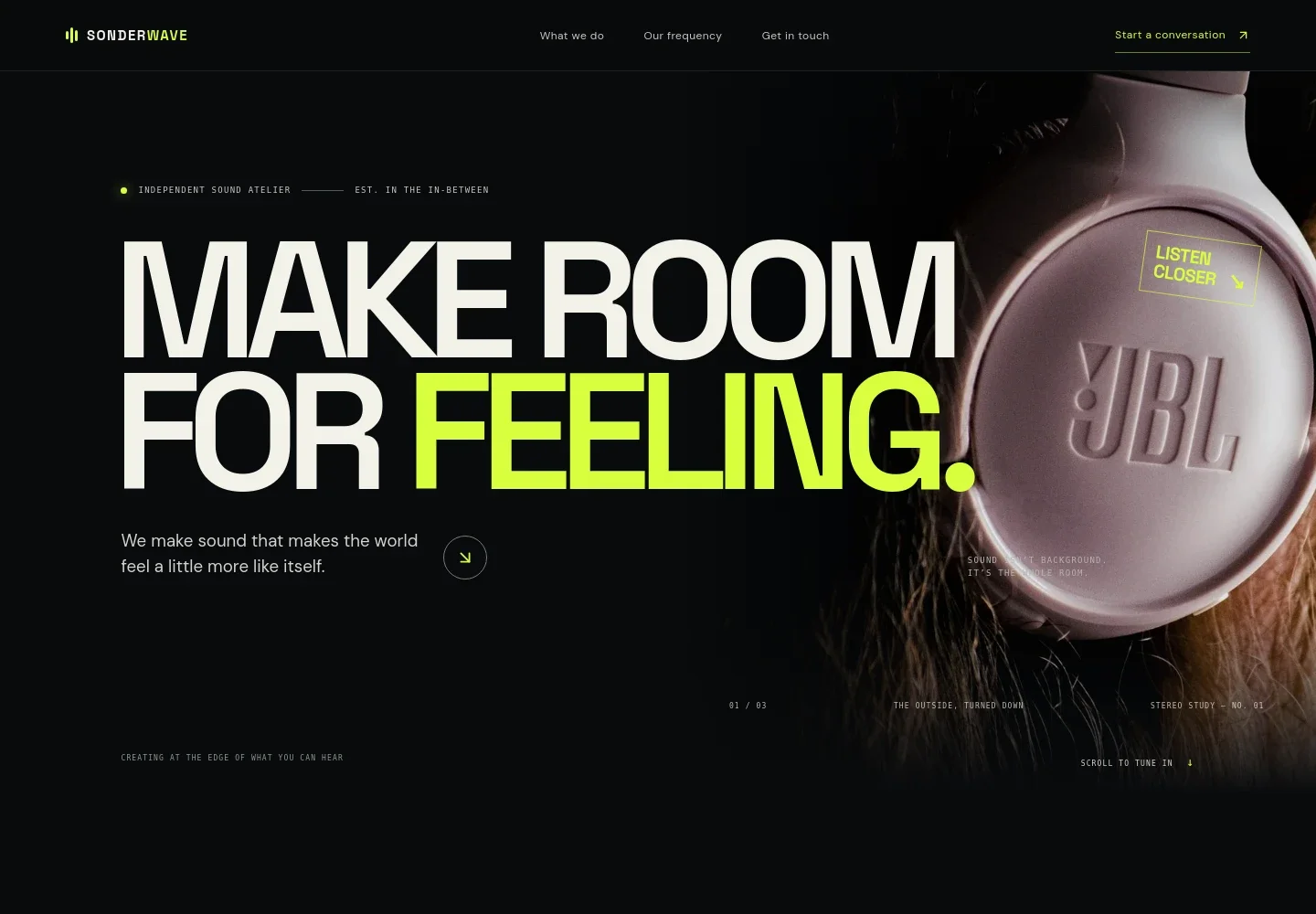 Audio Website Template