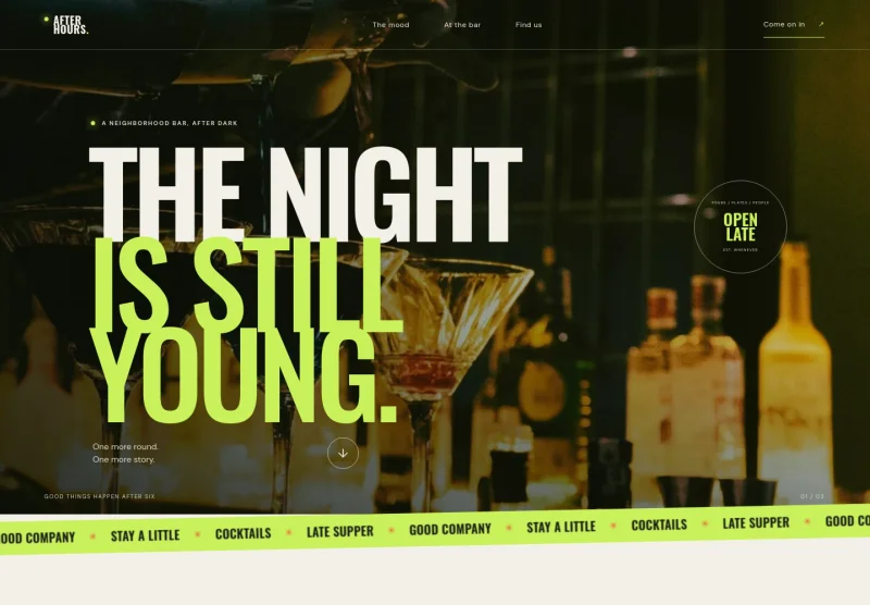 Bar Restaurant Website Template