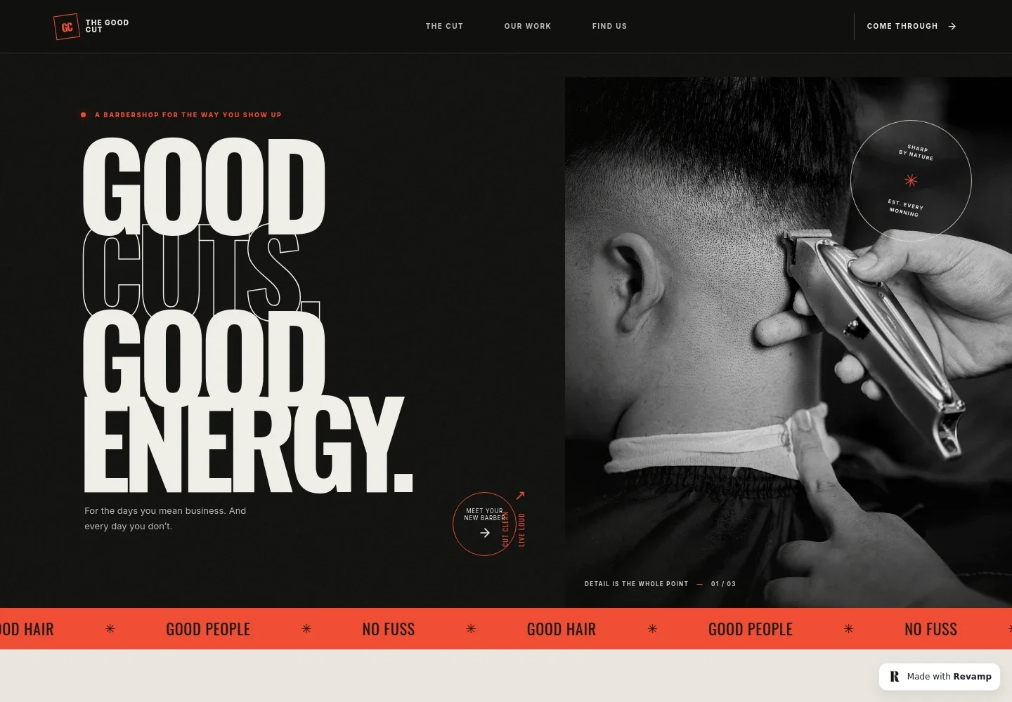 Barber Shop Website Template