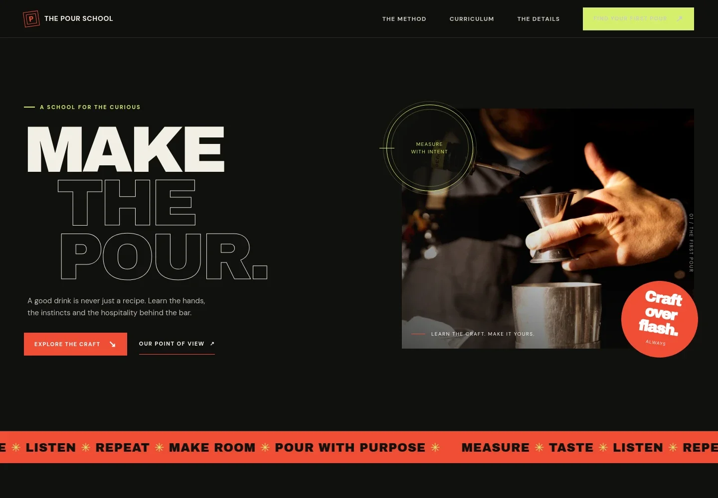 Bartending School Website Template