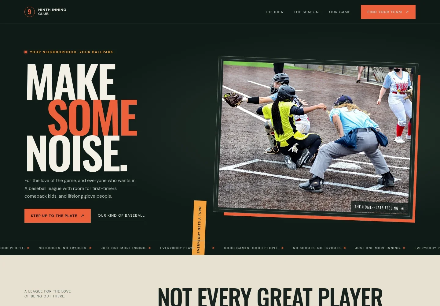 Baseball League Website Template