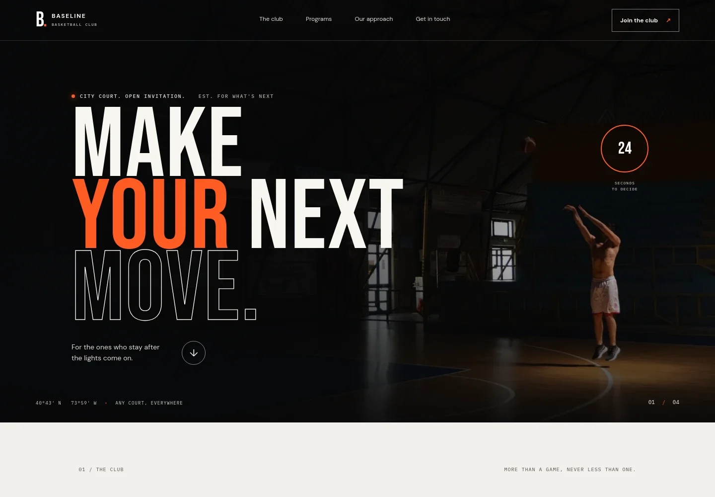 Basketball Club Website Template