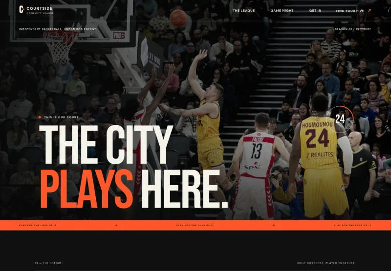 Basketball League Website Template