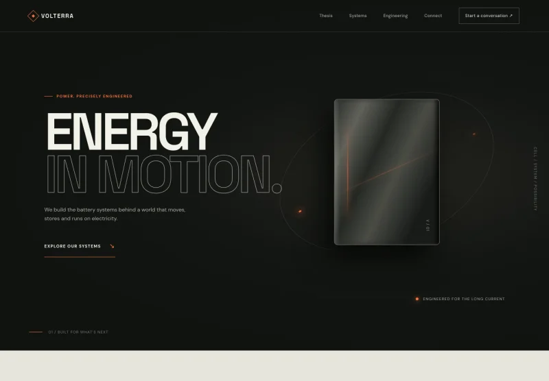 Battery Manufacturer Website Template