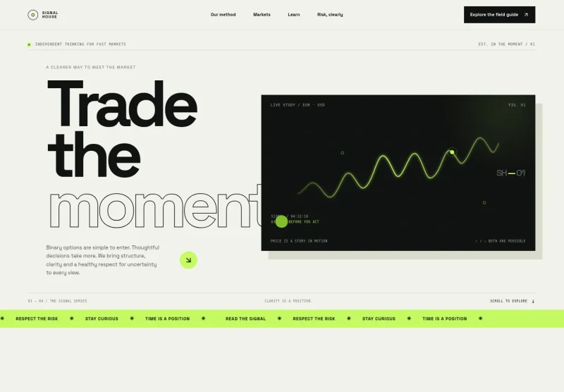 Binary Options Website Template