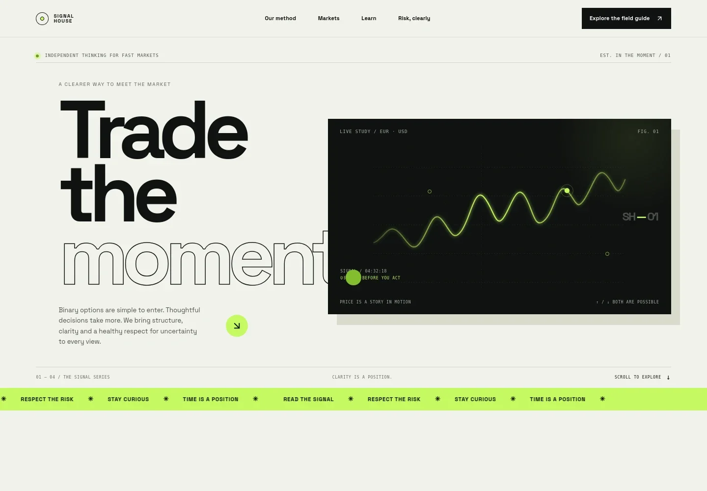 Binary Options Website Template