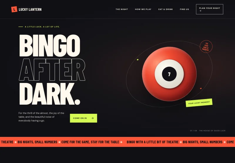 Bingo Hall Website Template