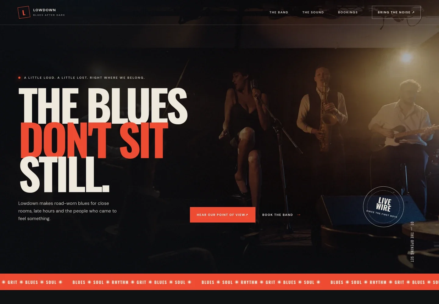Blues Band Website Template