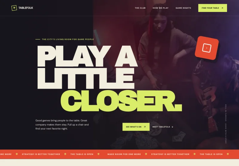 Board Game Club Website Template