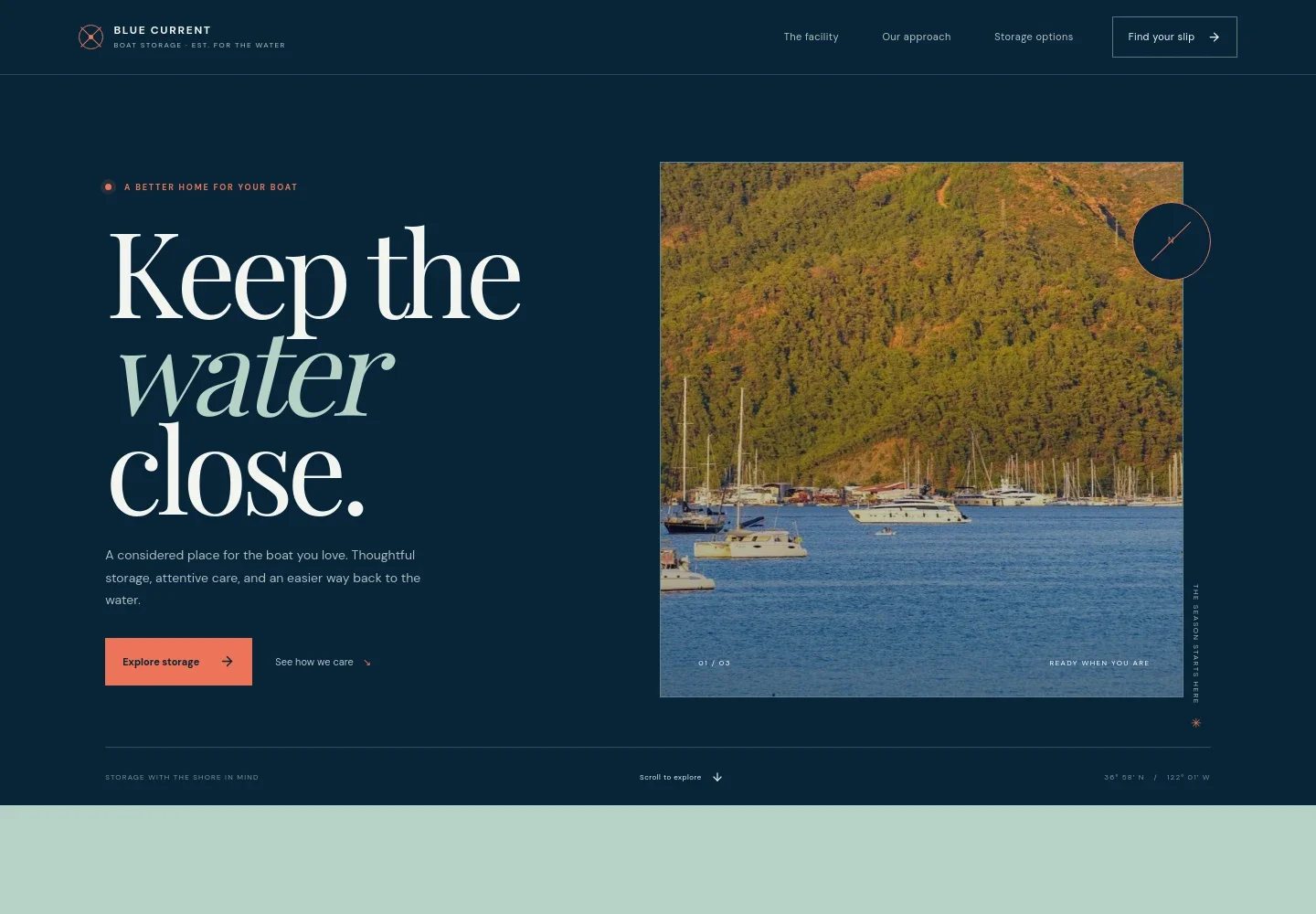 Boat Storage Facility Website Template