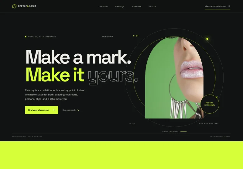 Body Piercing Shop Website Template