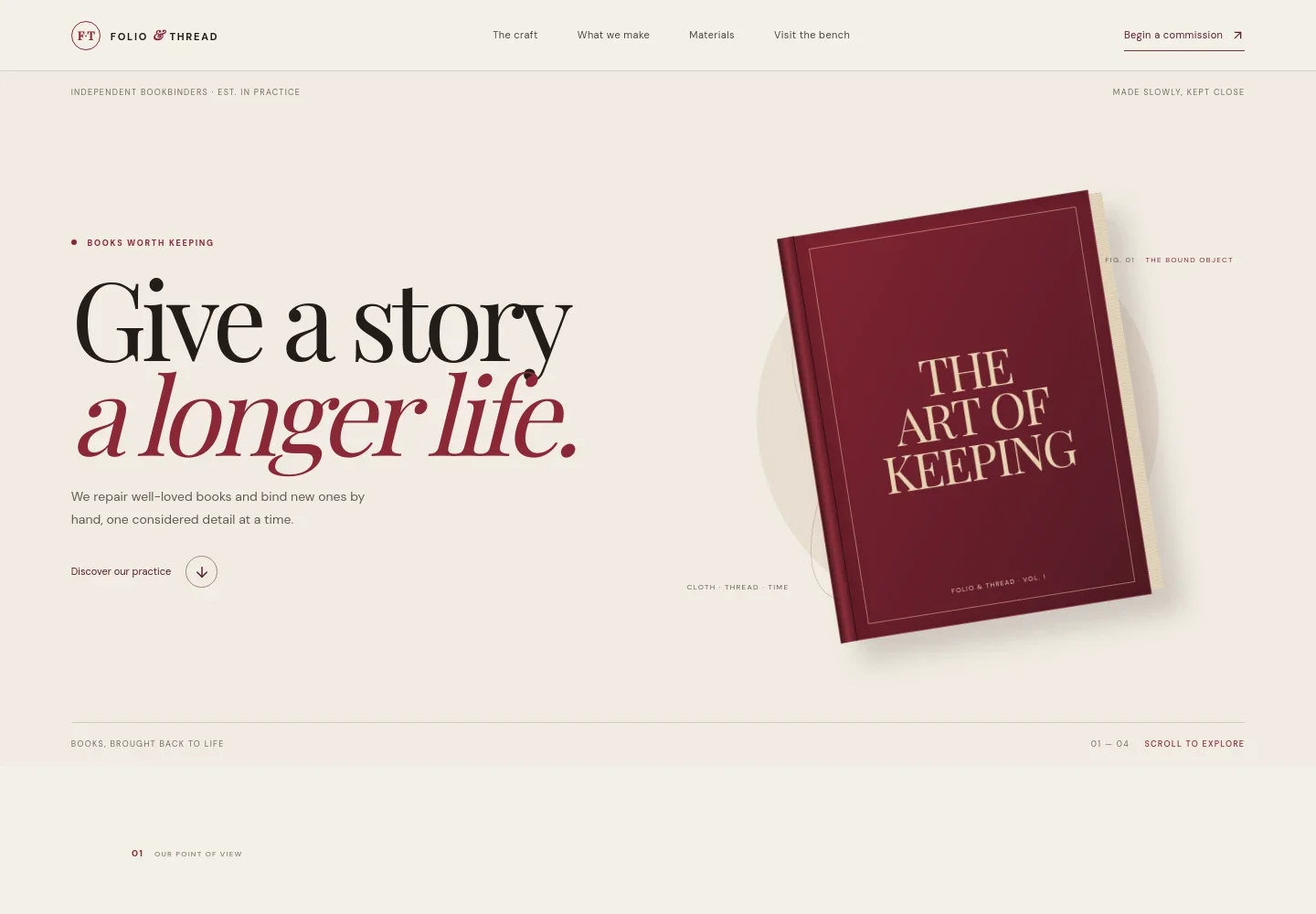 Bookbinder Website Template