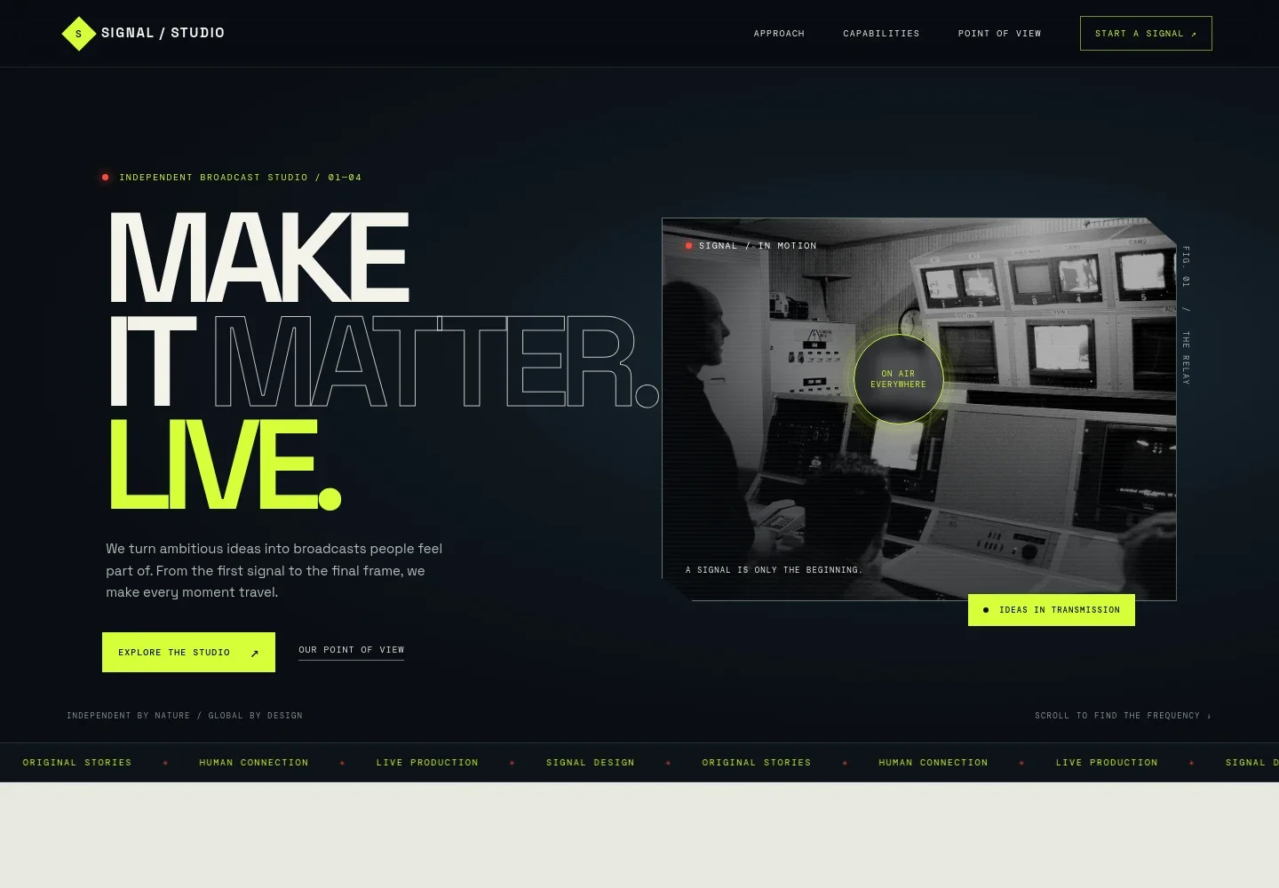 Broadcast Website Template