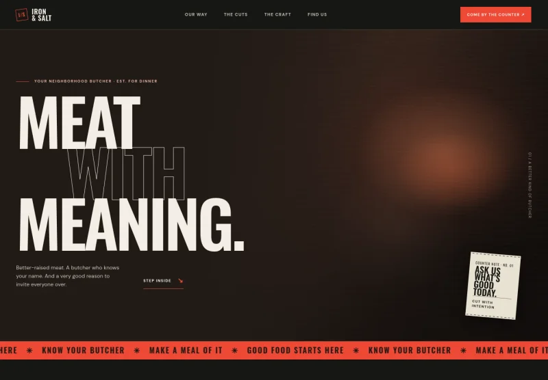 Butcher Shop Website Template