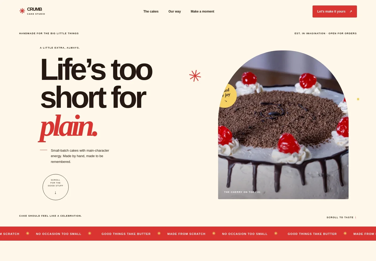 Cake Bakery Website Template