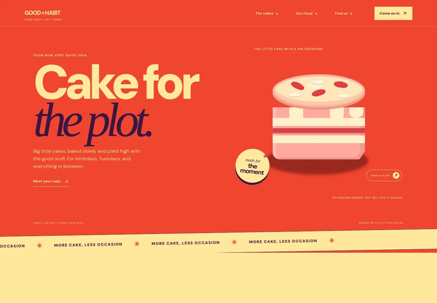 Cake Website Template