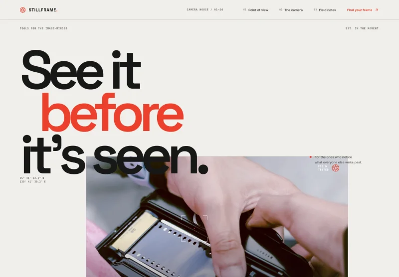 Camera Website Template