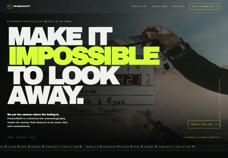 Cameraman Website Template