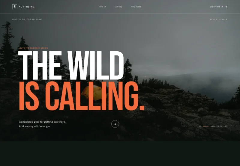 Camping Gear Website Template
