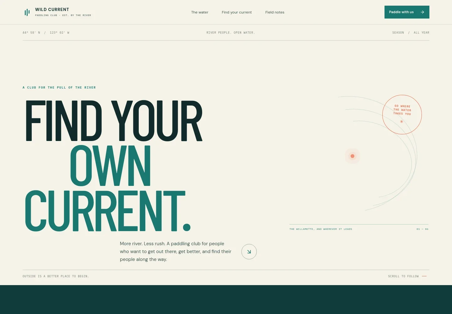 Canoe And Kayak Club Website Template