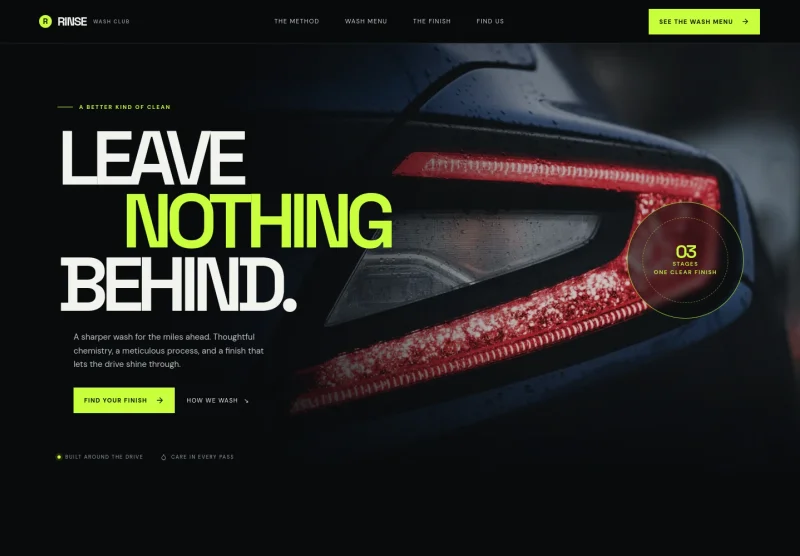 Car Wash Website Template