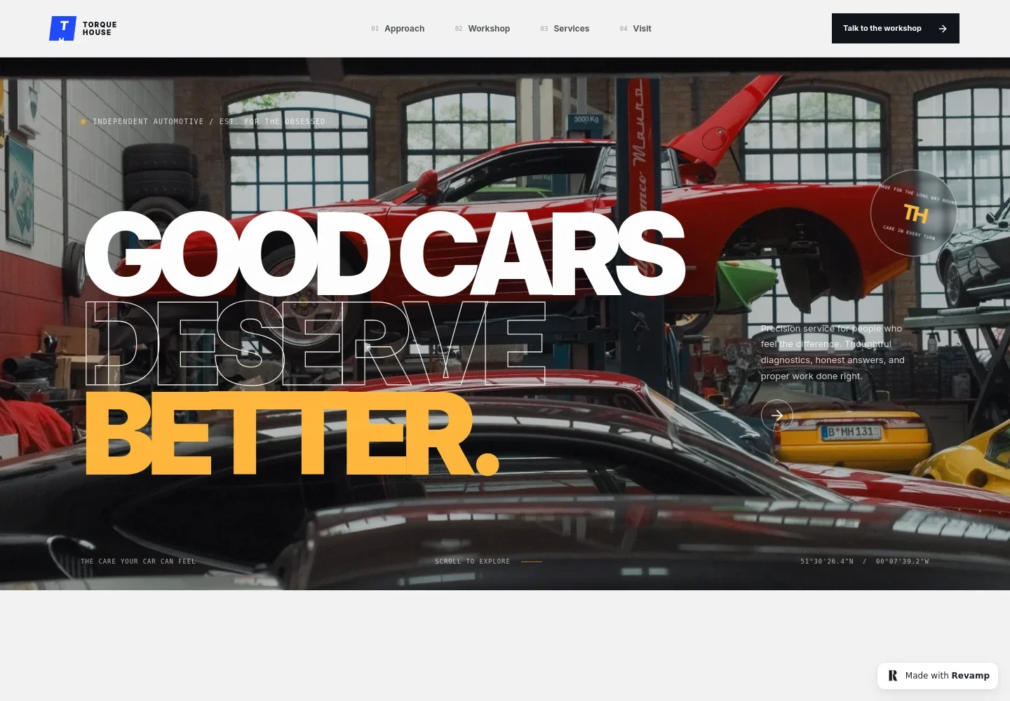 Car Workshop Website Template