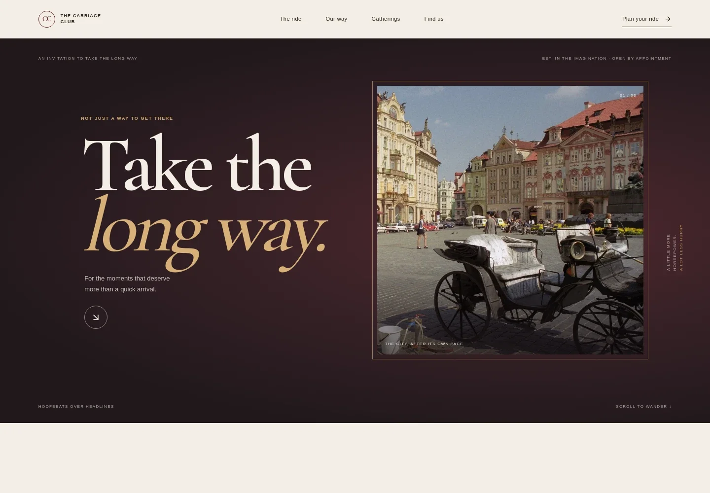 Carriage Ride Service Website Template