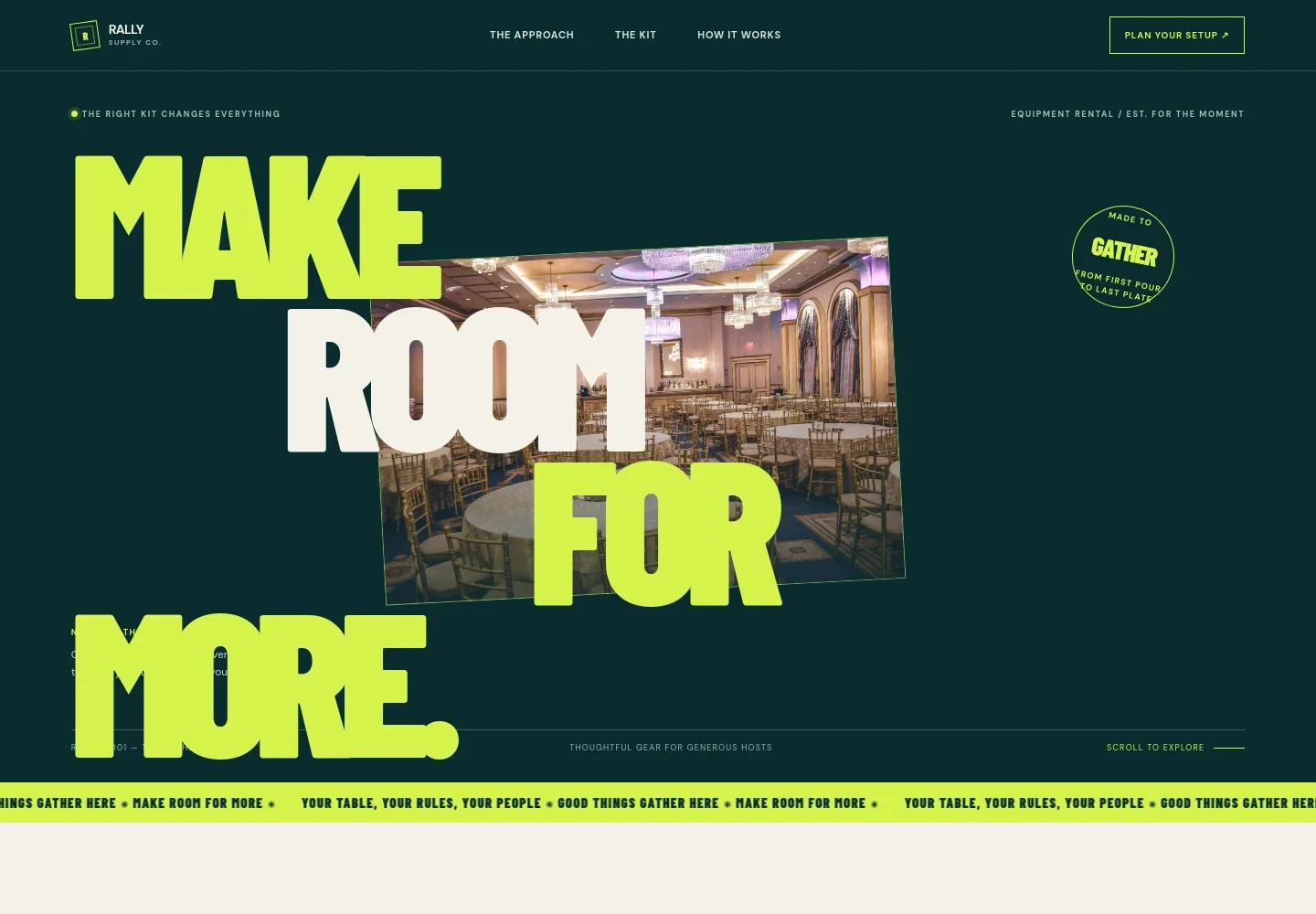 Catering Equipment Rental Service Website Template