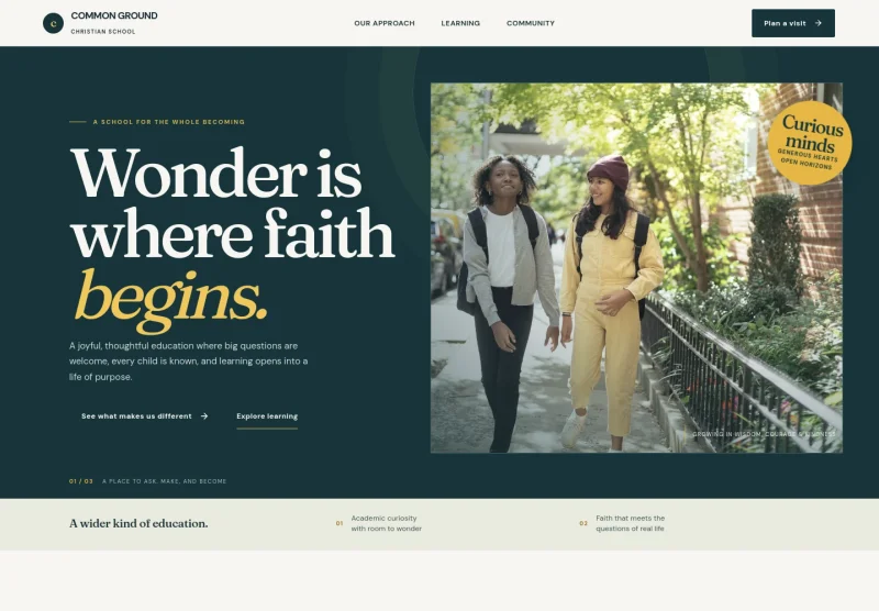 Christian School Website Template