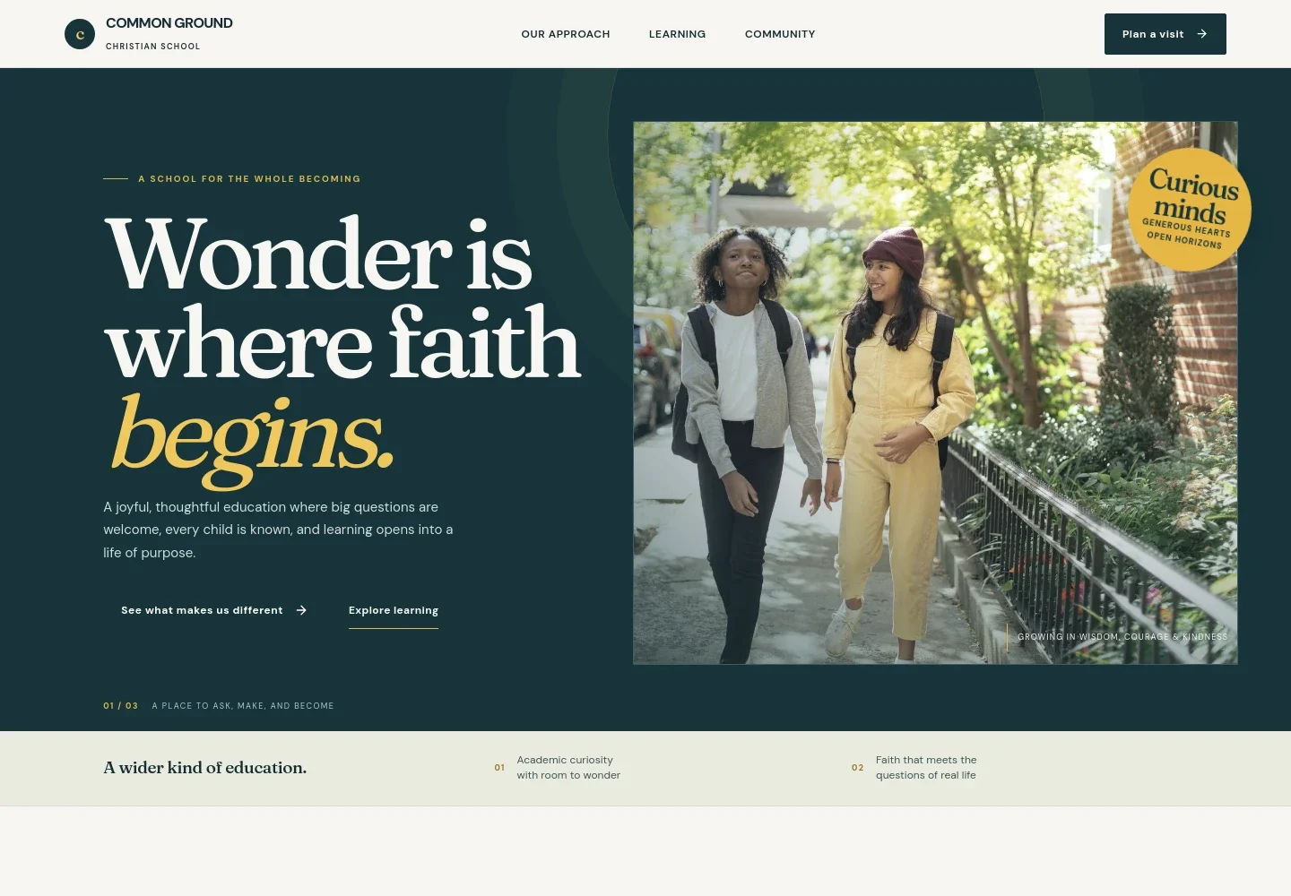 Christian School Website Template