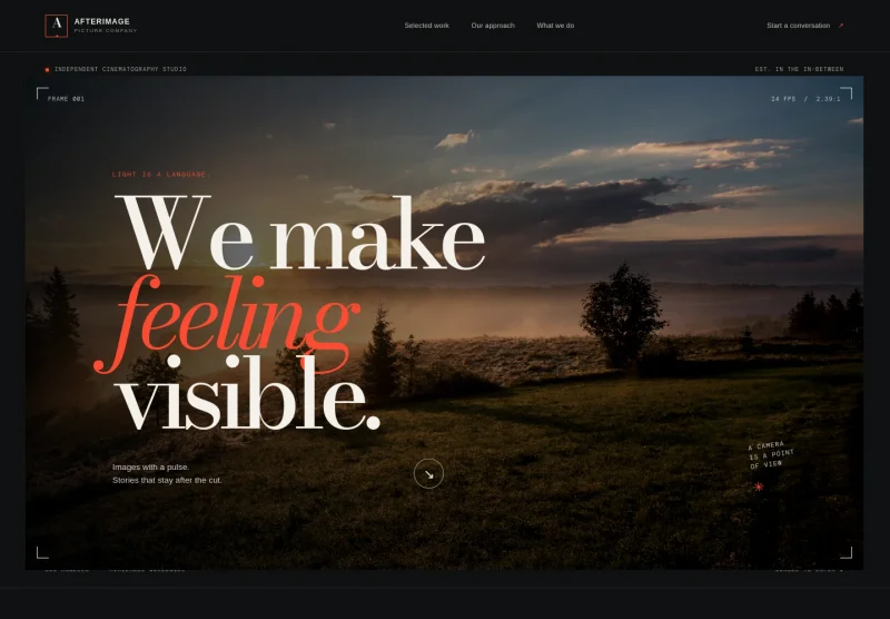 Cinematography Website Template