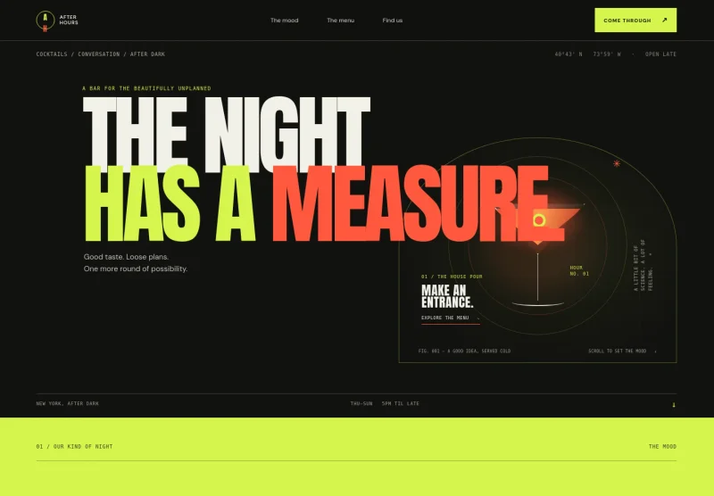 Cocktail Bar Website Template