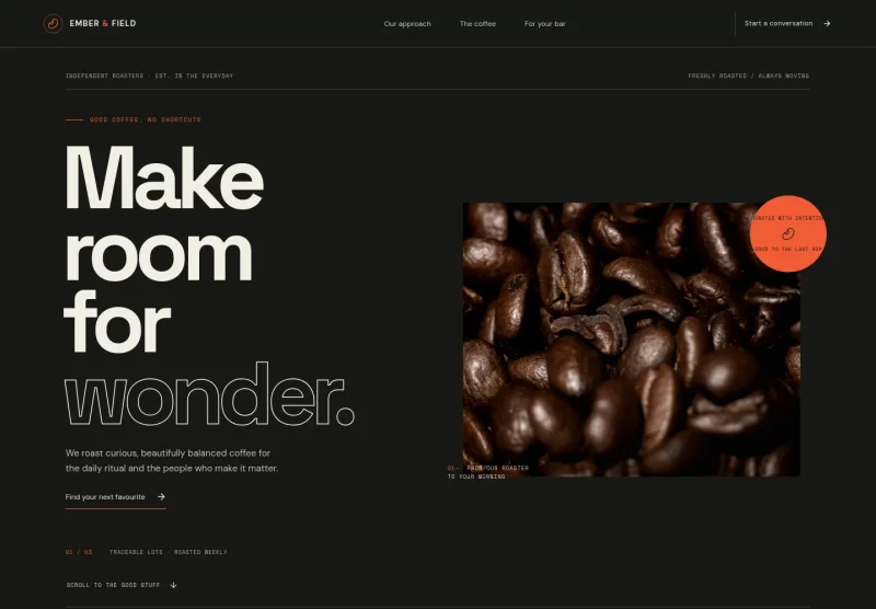 Coffee Roasting Website Template