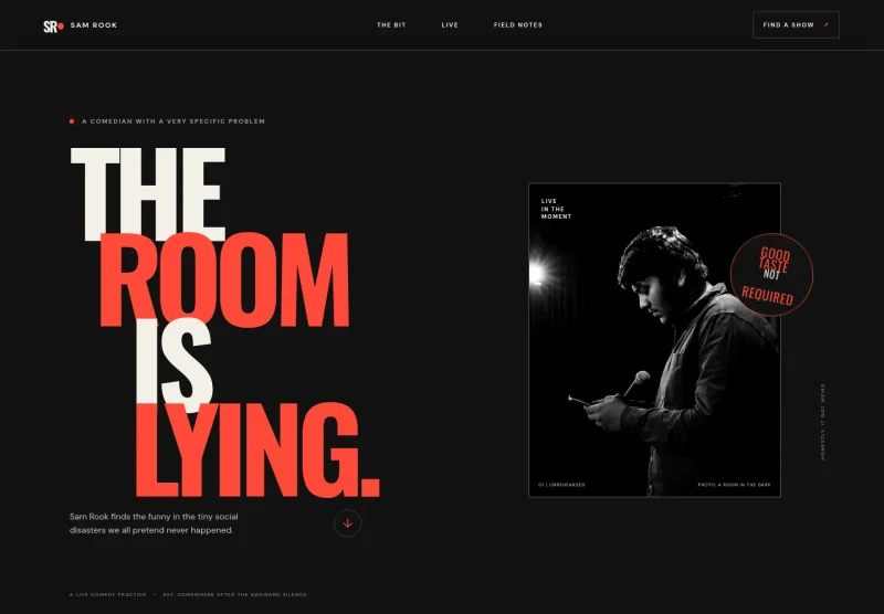 Comedian Website Template