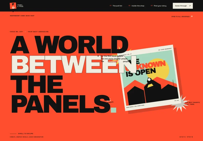 Comic Book Store Website Template