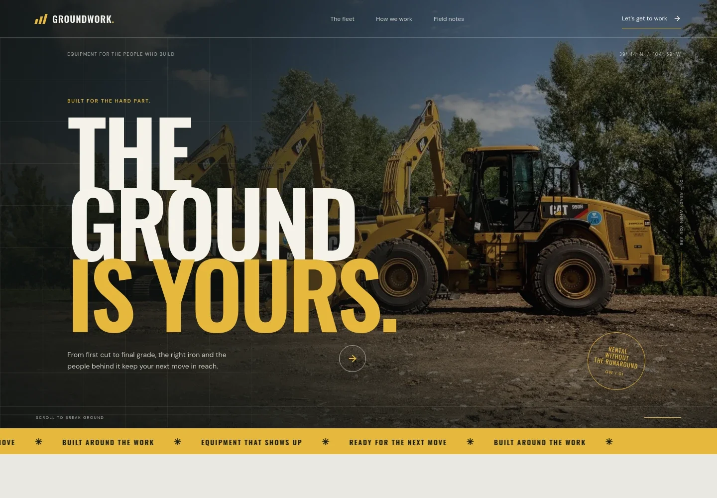 Construction Equipment Rental Website Template