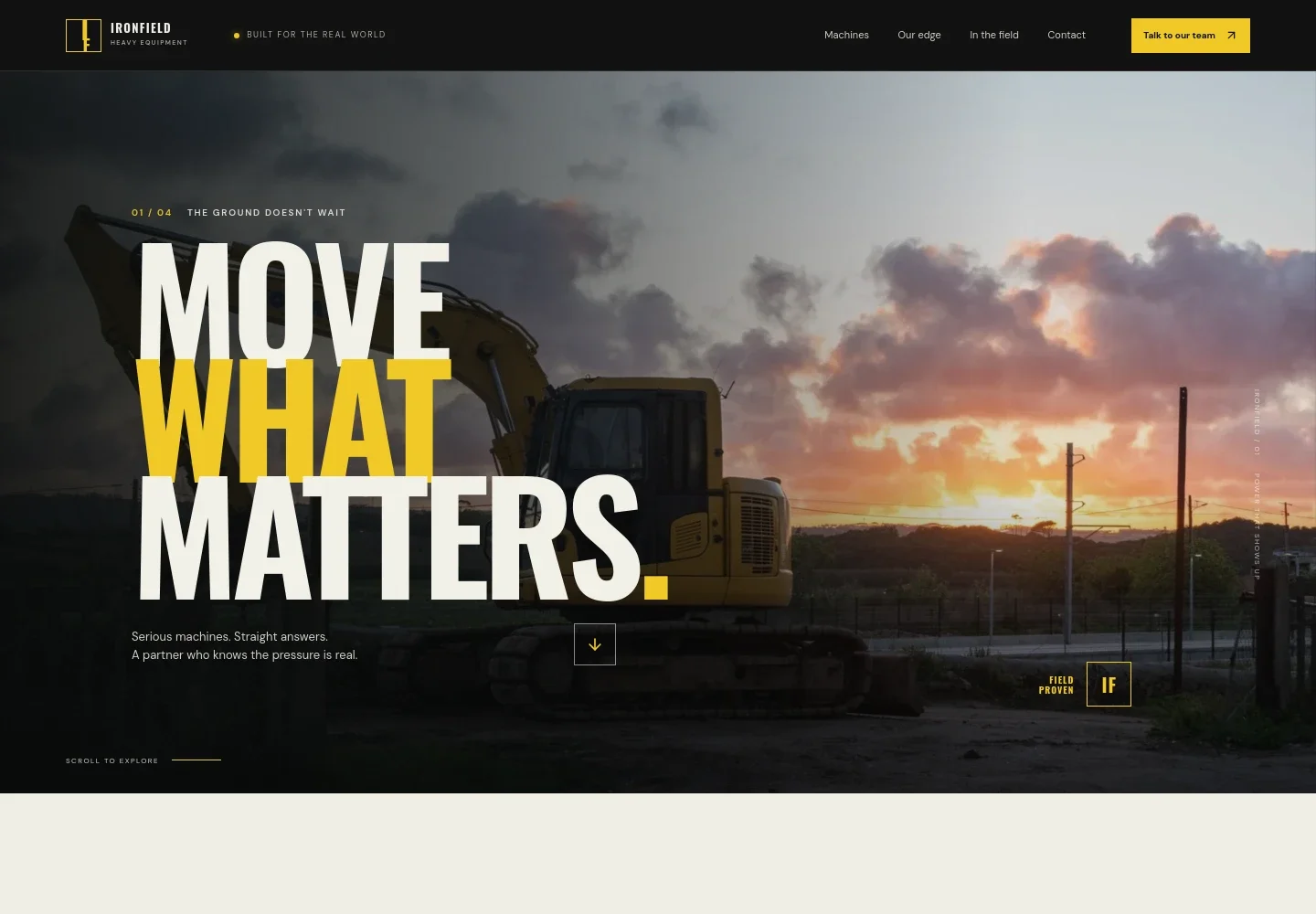 Construction Equipment Website Template