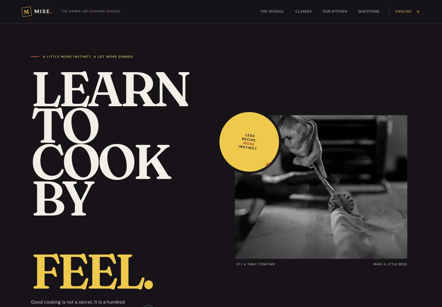 Cooking Class Website Template