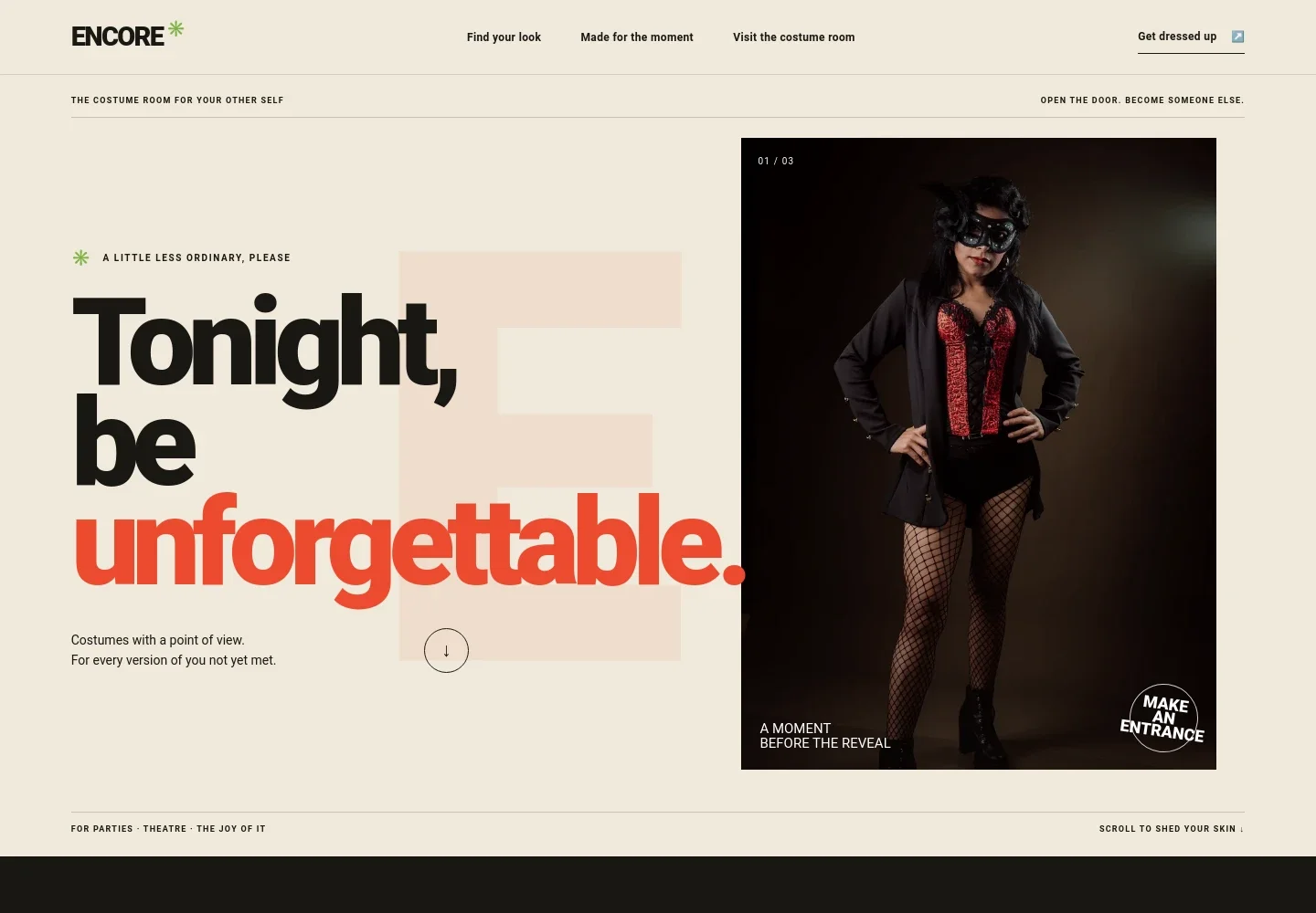 Costume Store Website Template